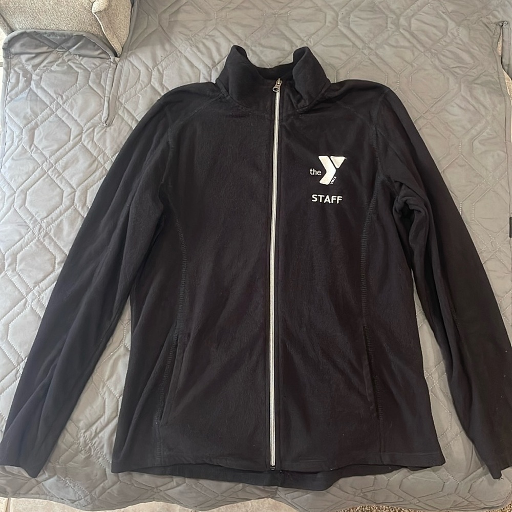 YMCA Staff Full-Zip Fleece Jacket - Black (Ladies L)